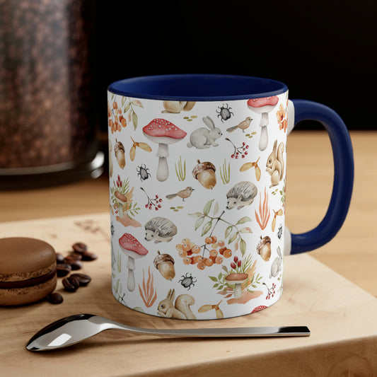Fall Forest Animals Accent Coffee Mug, 11oz