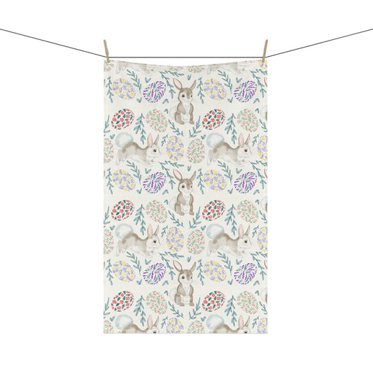 Bunnies and Easter Eggs Kitchen Towel