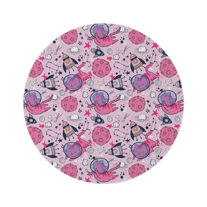 Space Cats Round Rug