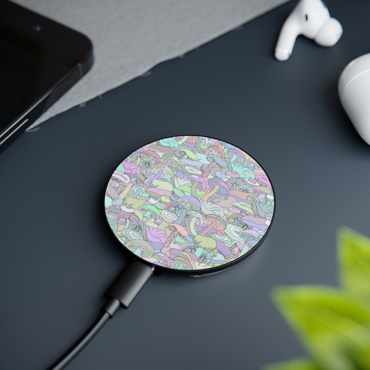 Pastel Mushrooms Magnetic Induction Charger