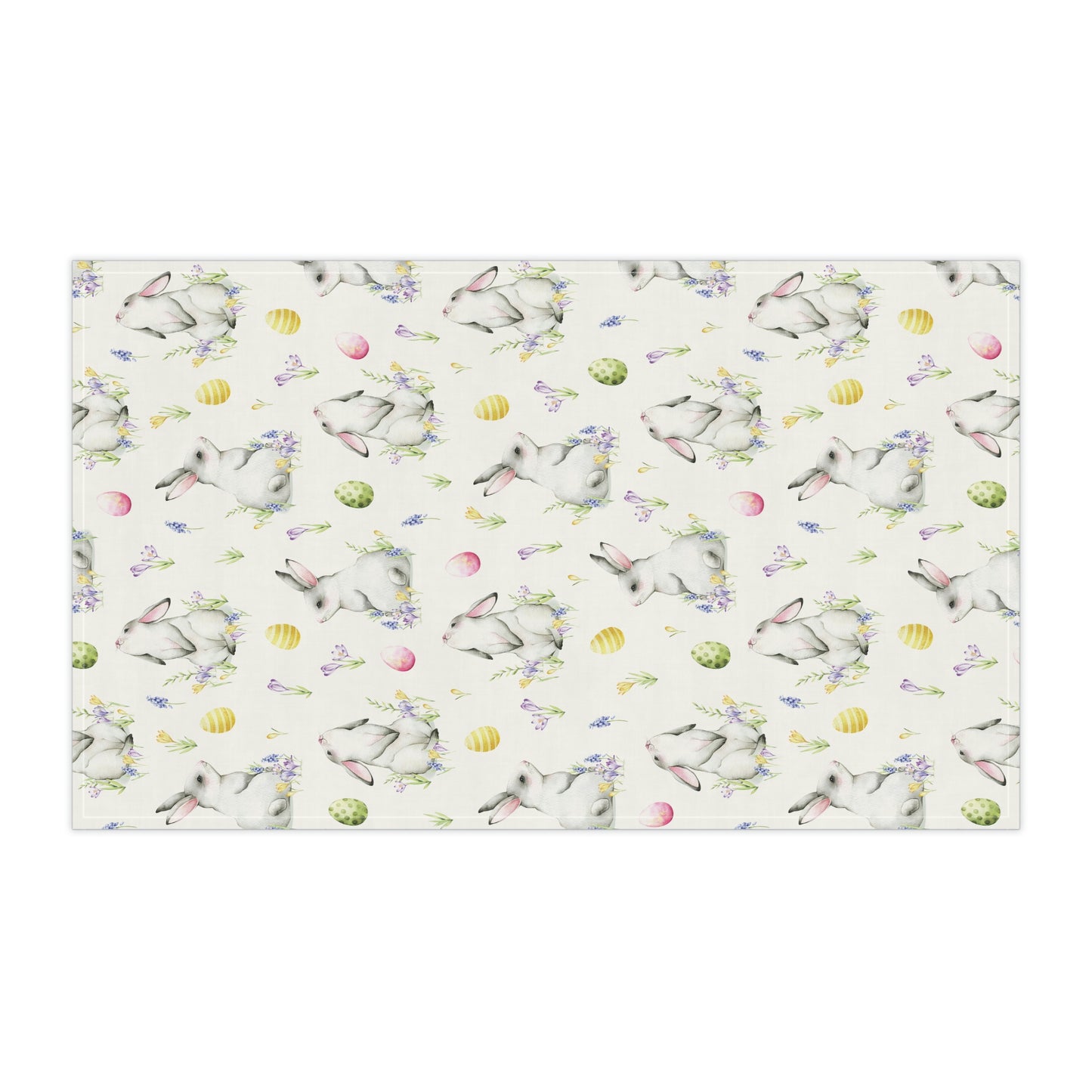 Cottontail Bunnies and Eggs Kitchen Towel