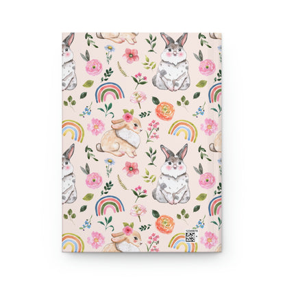 Easter Bunnies and Rainbows Hardcover Journal
