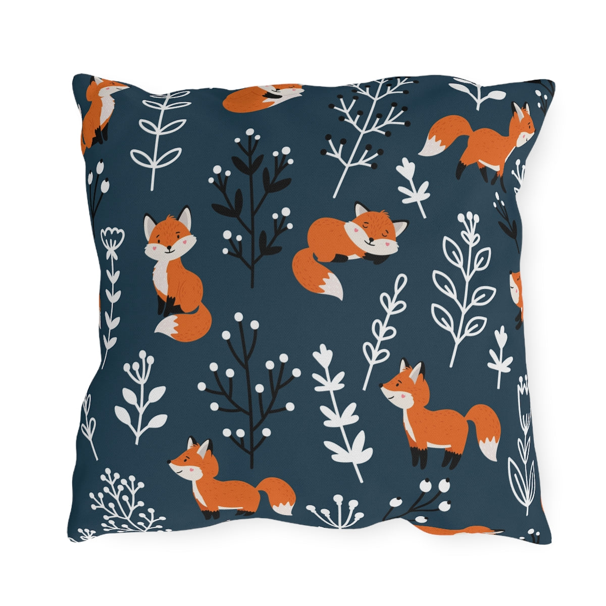 Happy Foxes Outdoor Pillow