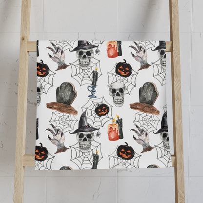Skulls and Pumpkins Hand Towel