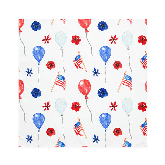 American Flags and Balloons Napkins Set of Four