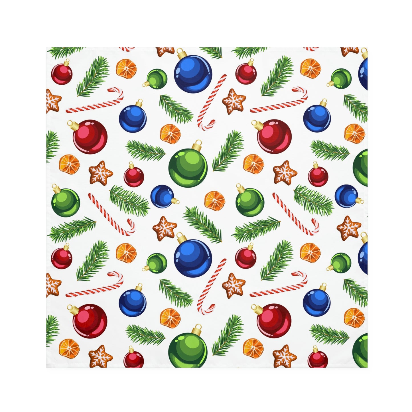 Ornaments and Candy Canes Napkins Set of Four