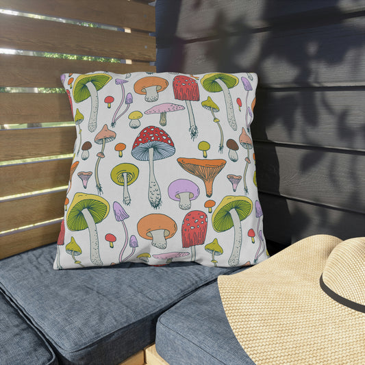 Forest Mushrooms Outdoor Pillow