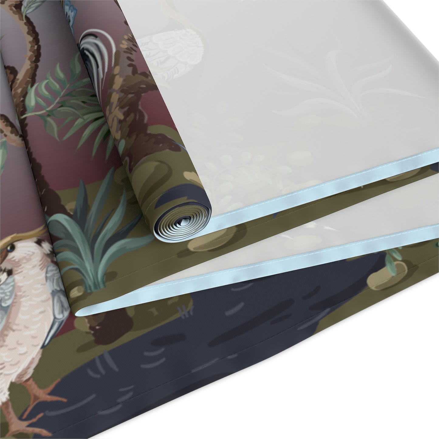 Chinoiserie Herons and Peonies Table Runner (Cotton, Poly)