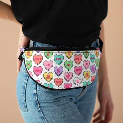 Candy Conversation Hearts Fanny Pack