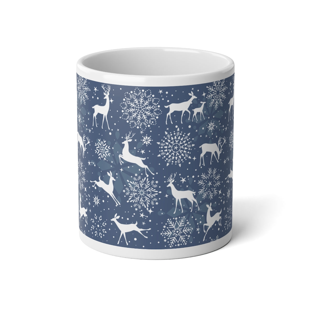 Reindeers and Snowflakes Jumbo Mug, 20oz