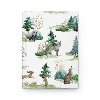 Wild Forest Animals Hardcover Journal Matte