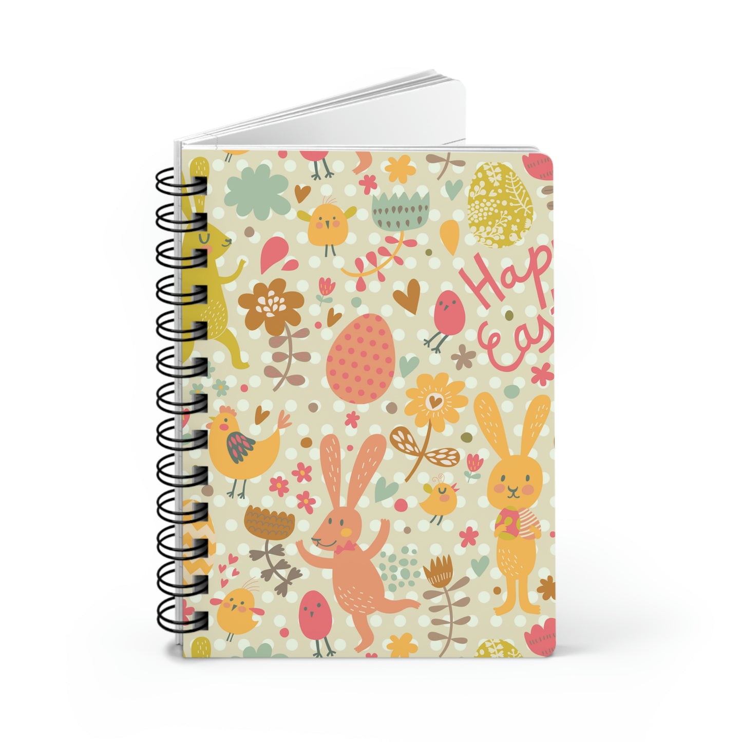 Easter Rabbits and Chickens Spiral Bound Journal