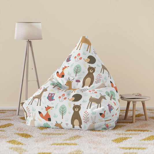 Forest Plants and Animals Bean Bag Chair Cover