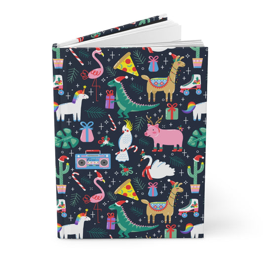 Christmas Animals Hardcover Journal Matte