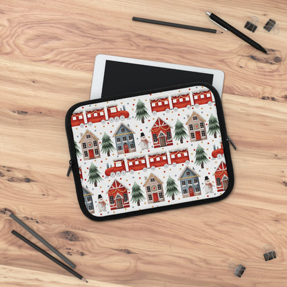 Christmas Trains and Houses Laptop Sleeve