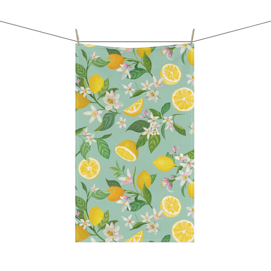 Lemons and Flowers Kitchen Towel