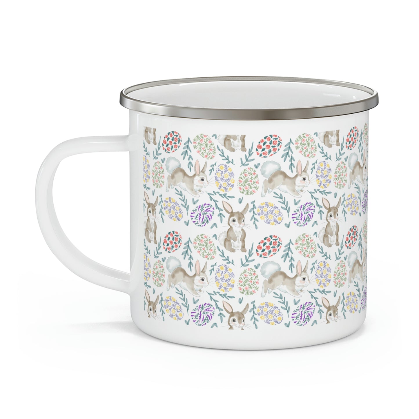 Bunnies and Easter Eggs Stainless Steel Camping Mug