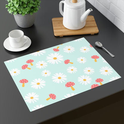 Daisies and Mushrooms Placemat, 1pc