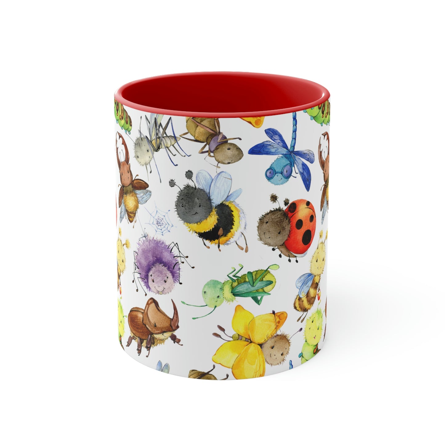 Ladybugs, Bees and Dragonflies Coffee Mug, 11oz