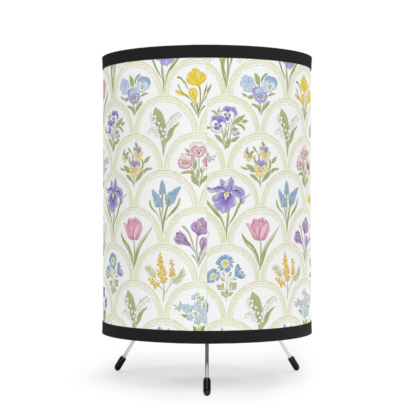 Spring Garden Tripod Lamp with High-Res Printed Shade, US\CA plug