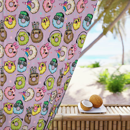 Kawaii Donuts Window Curtains (1 Piece)