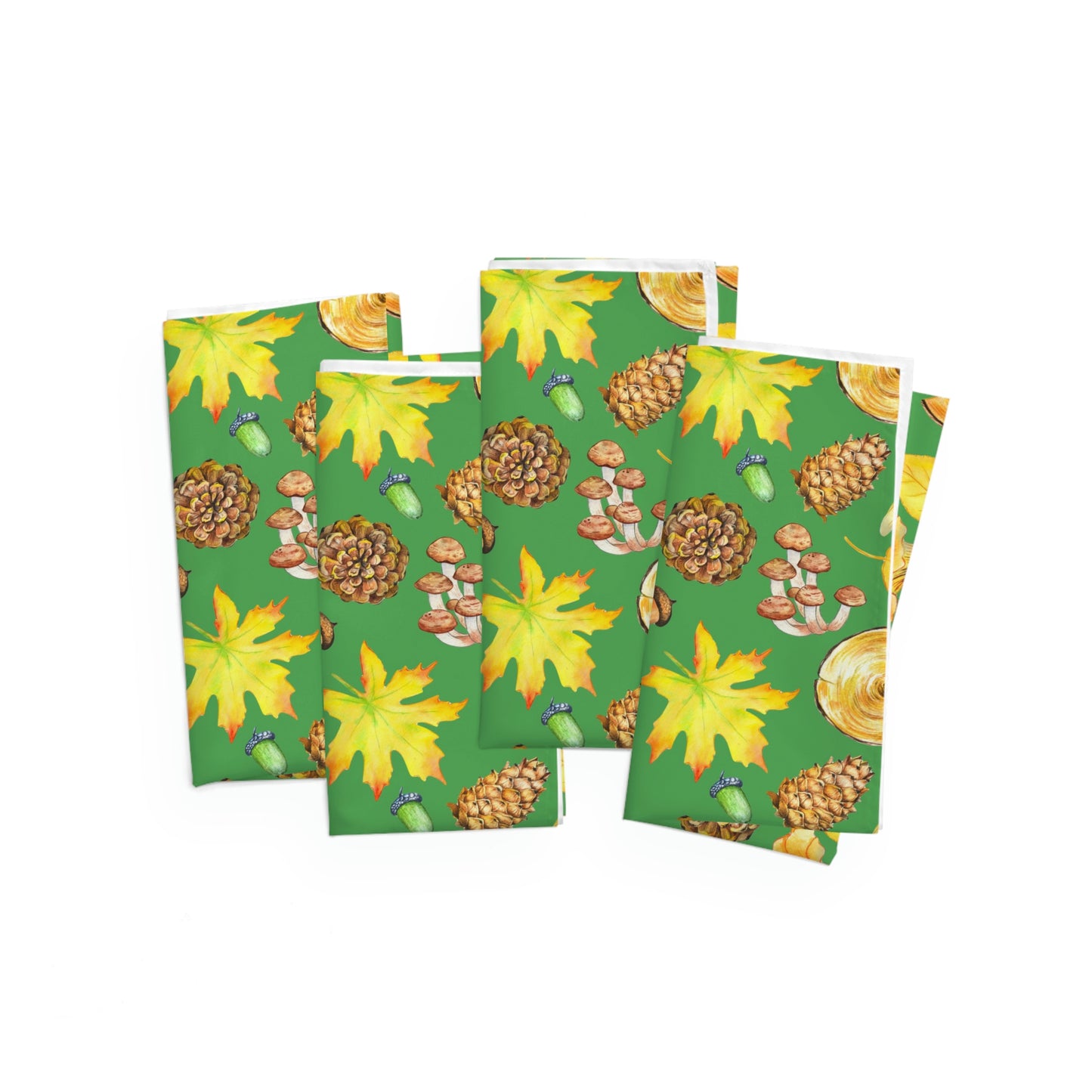 Pinecones and Leaves Napkins Set of Four