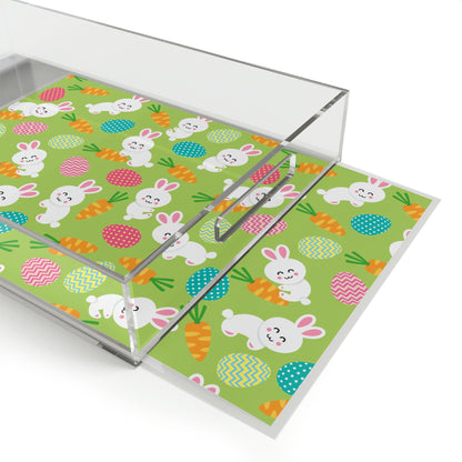 Bunnies and Eggs Acrylic Serving Tray