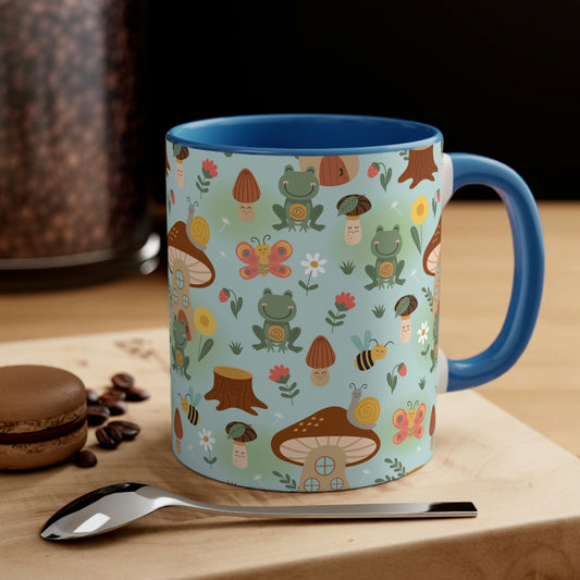 Frogs and Mushrooms Coffee Mug, 11oz