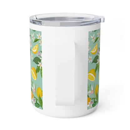 Lemons and Flowers Insulated Coffee Mug, 10oz