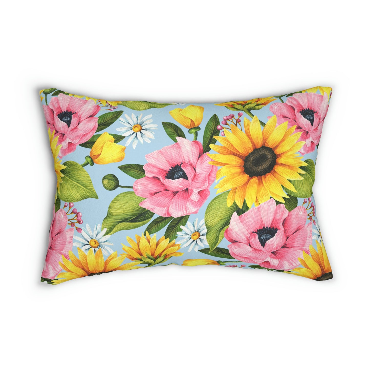 Sunflowers Spun Polyester Lumbar Pillow