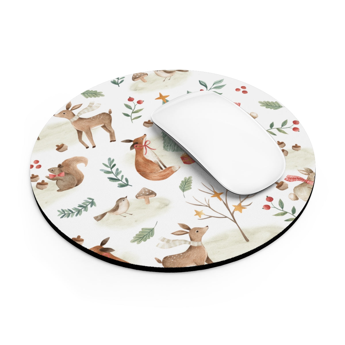 Christmas Woodland Animals Mouse Pad