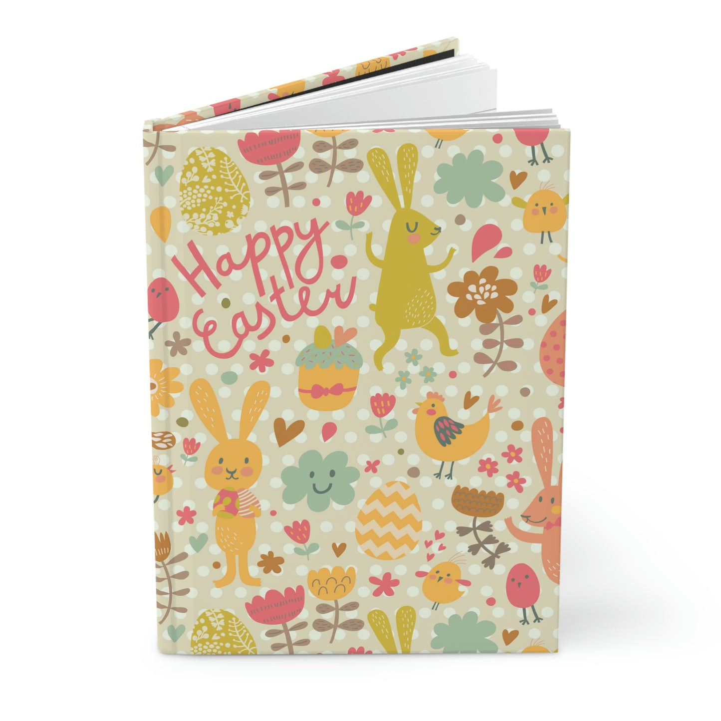 Easter Rabbits and Chickens Hardcover Journal