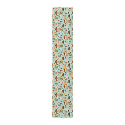 Frogs and Mushrooms Table Runner (Cotton, Poly)