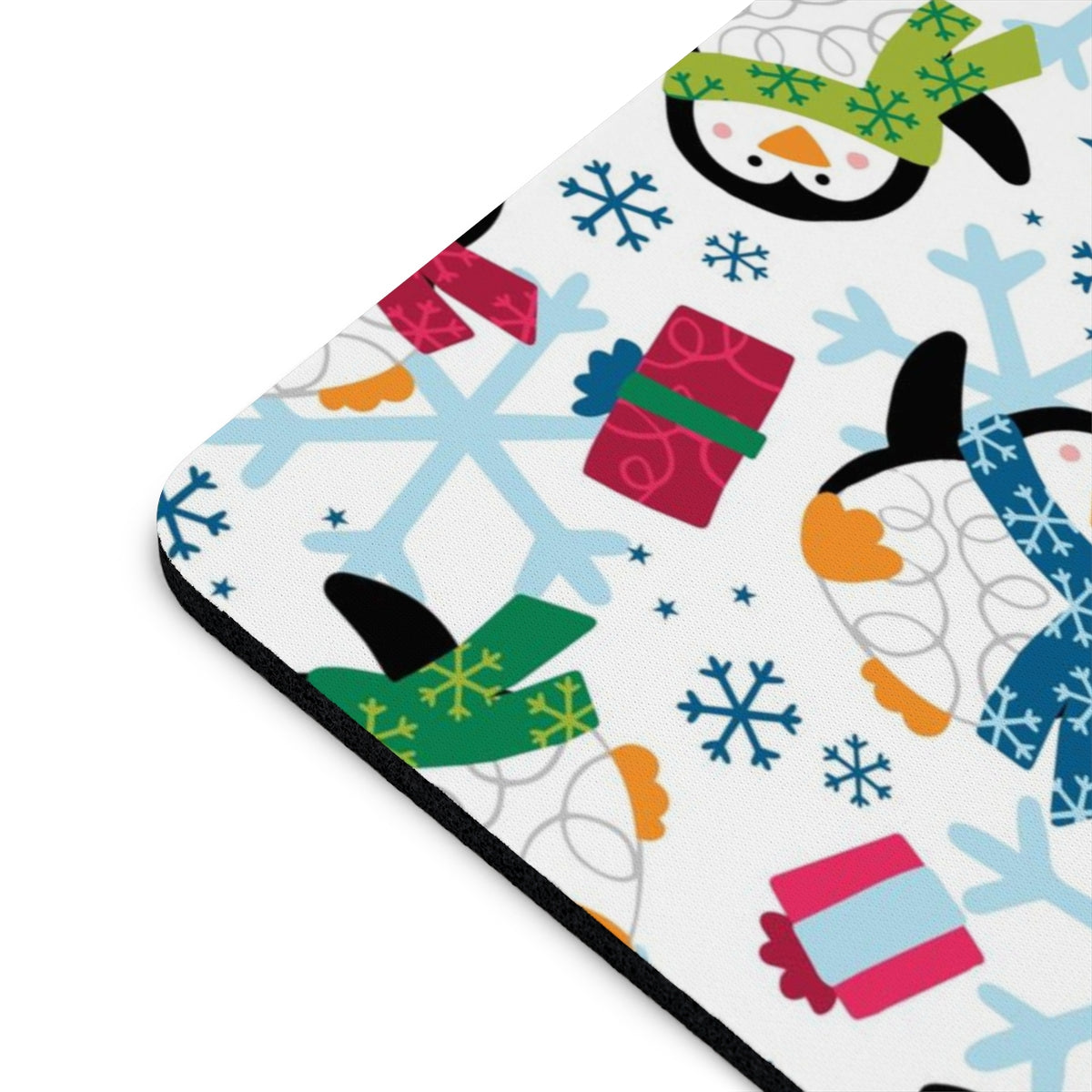Penguins and Snowflakes Mouse Pad