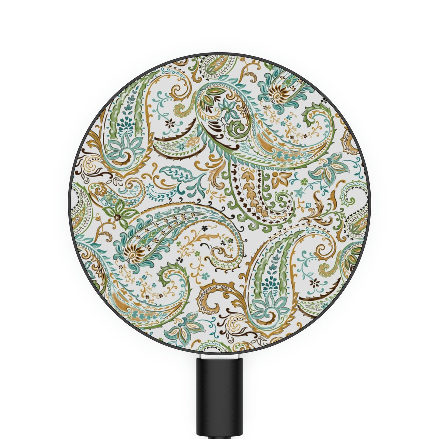 Green Paisley Magnetic Induction Charger