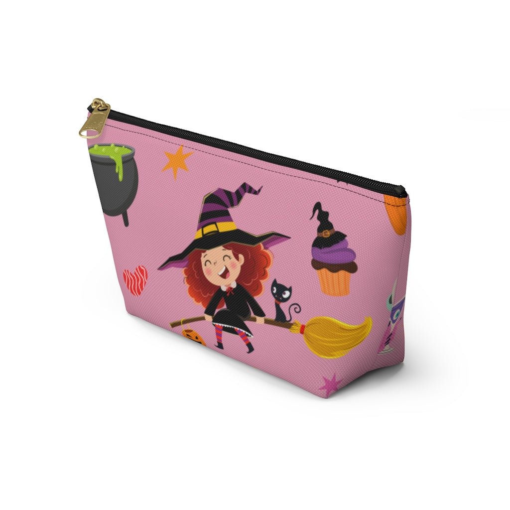 Witches, Potion Bottles, Bats and Ghosts Accessory Pouch w T-bottom