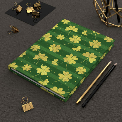 Gold Clovers Hardcover Journal