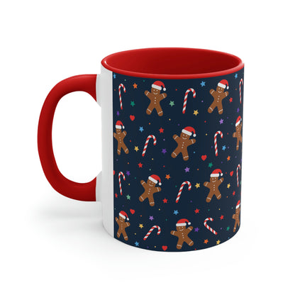 Gingerbread and Candy Canes Accent Coffee Mug, 11oz