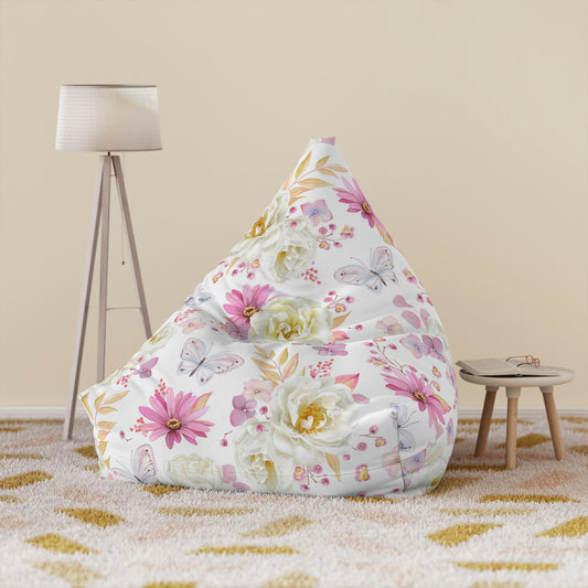 Spring Butterflies and Roses Bean Bag Chair Cover