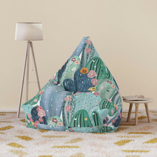 Pastel Cactus Bean Bag Chair Cover