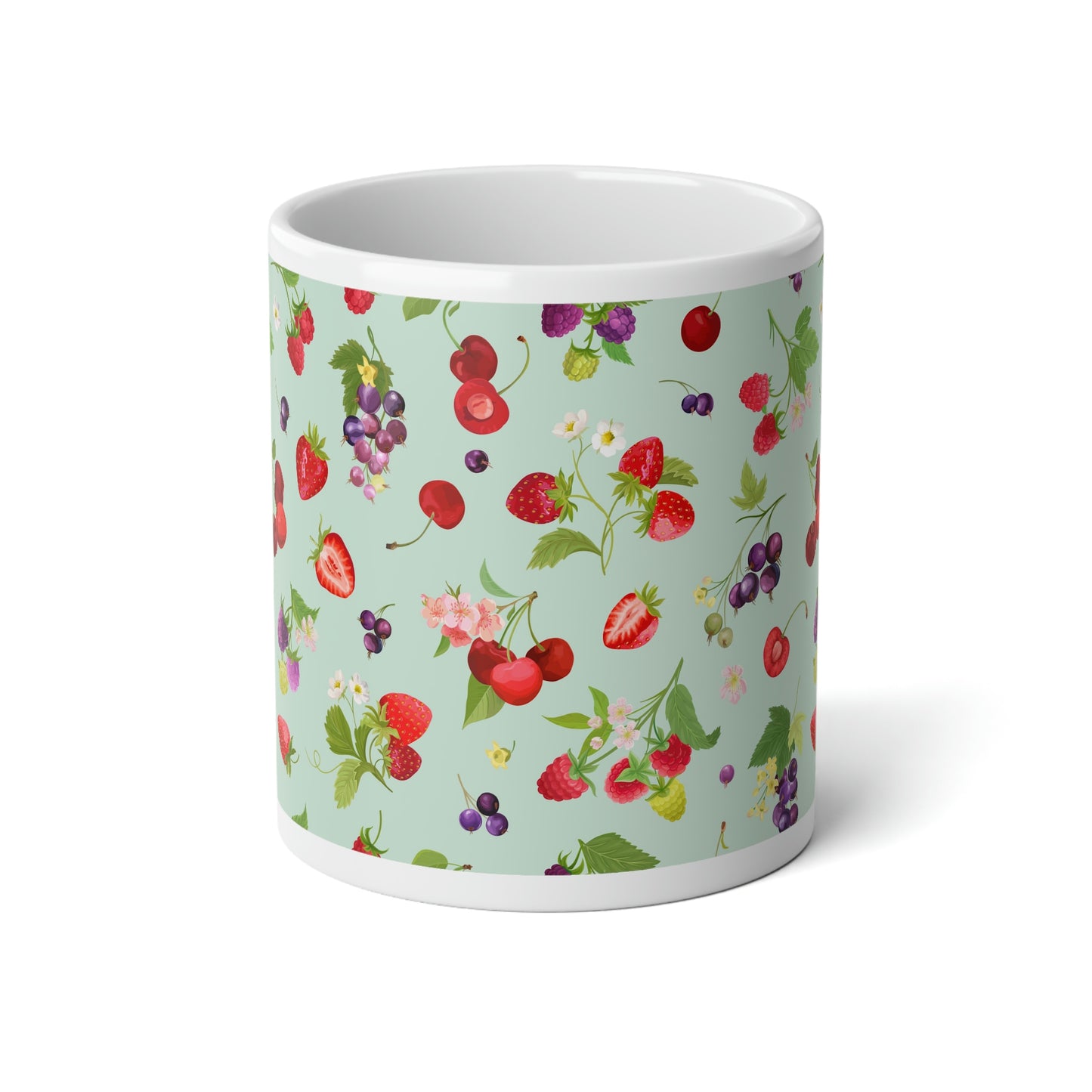 Cherries and Strawberries Jumbo Mug, 20oz
