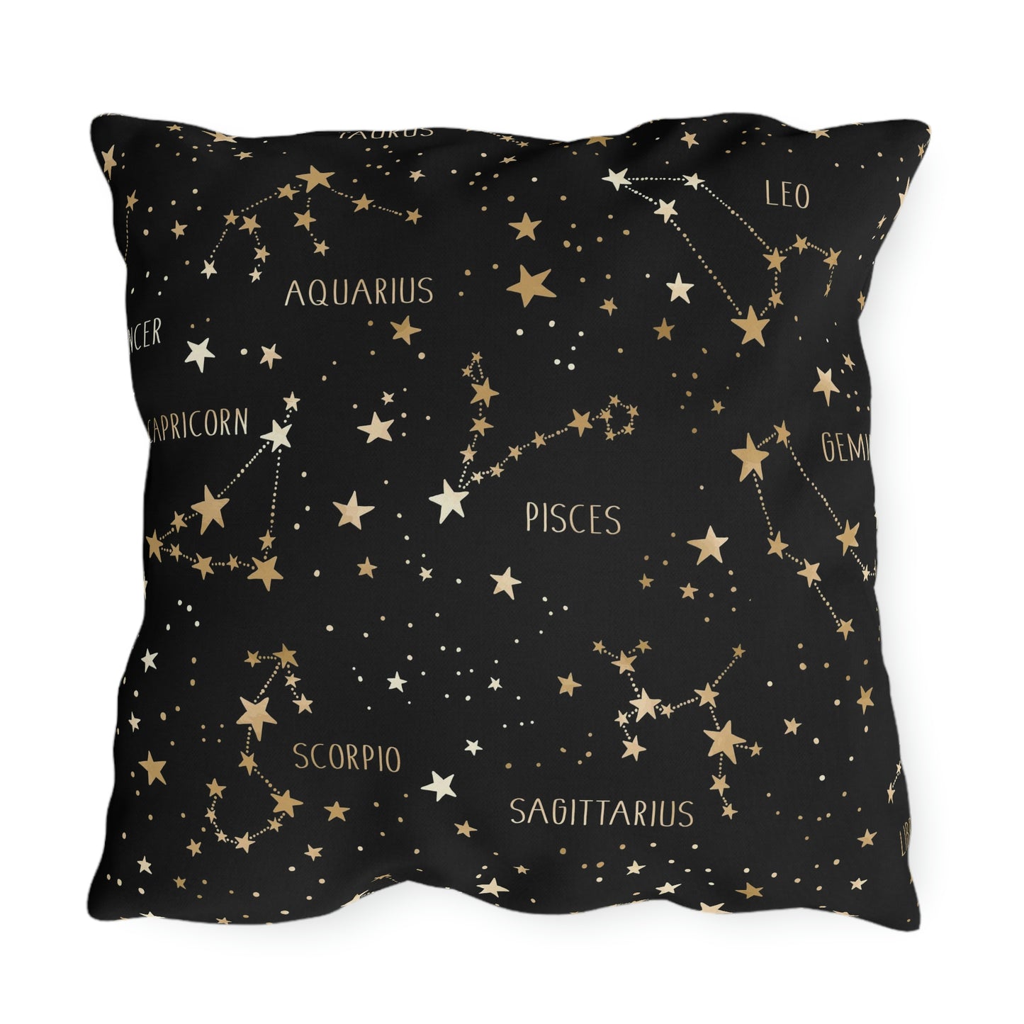 Stars and Zodiac Signs Outdoor Pillow