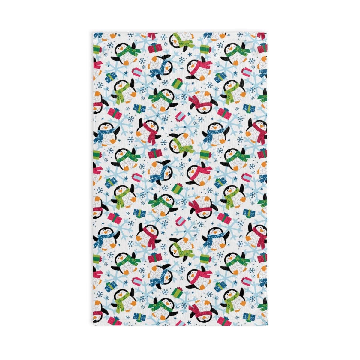 Penguins and Snowflakes Hand Towel