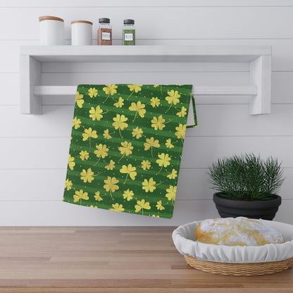 Gold Clovers Kitchen Towel