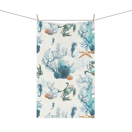 Watercolor Coral Reef Kitchen Towel