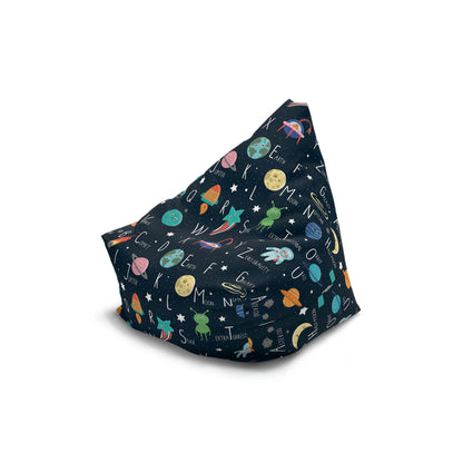 Space Alphabet Bean Bag Chair Cover