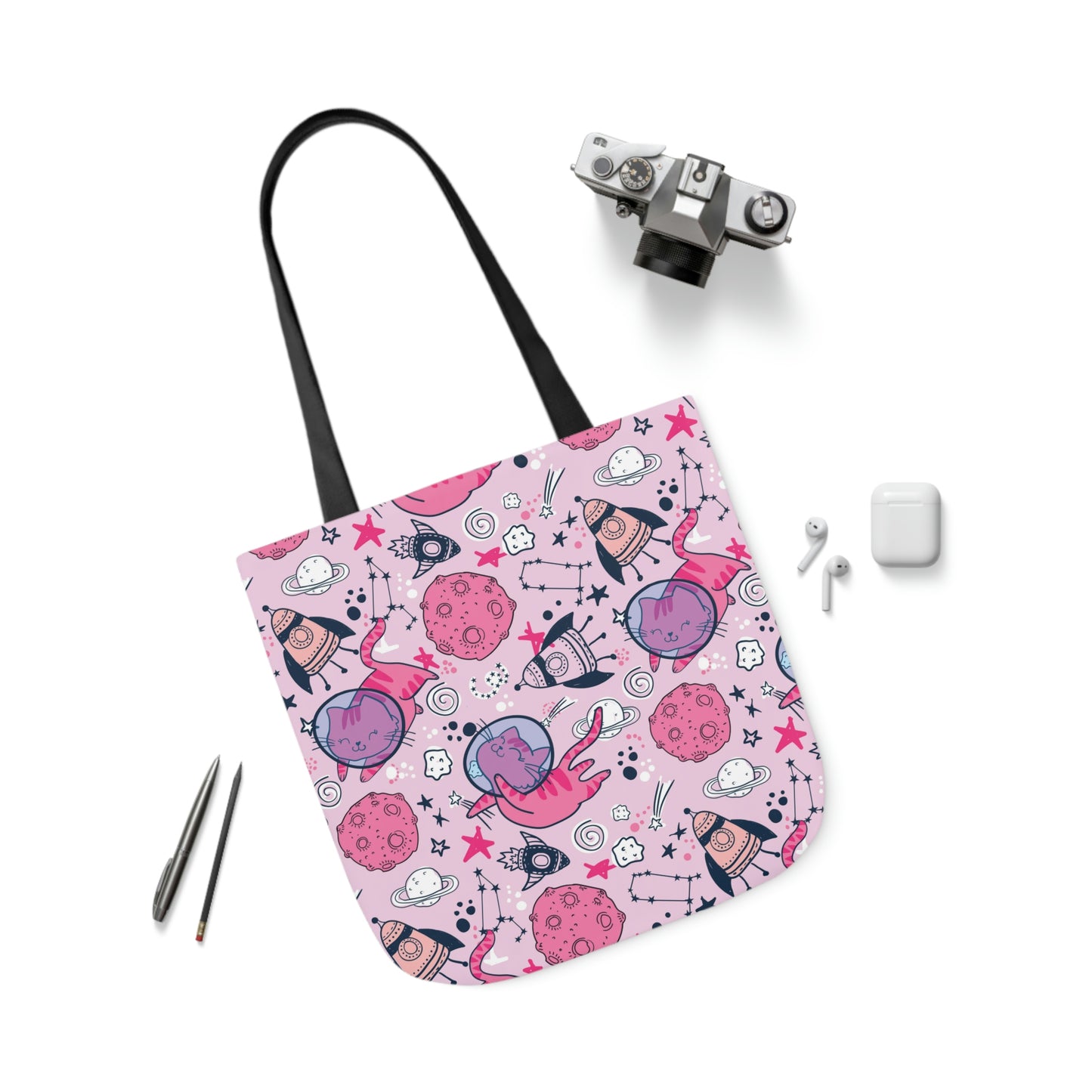 Space Cats Canvas Tote Bag