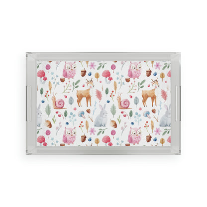 Fairy Forest Animals Acrylic Serving Tray