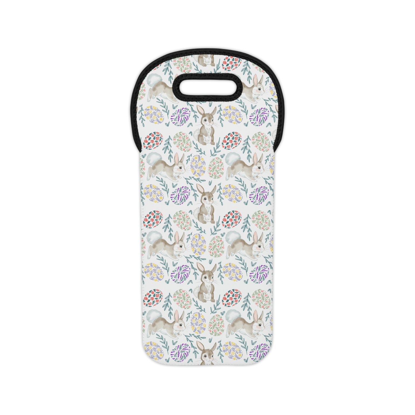 Bunnies and Easter Eggs Wine Tote Bag