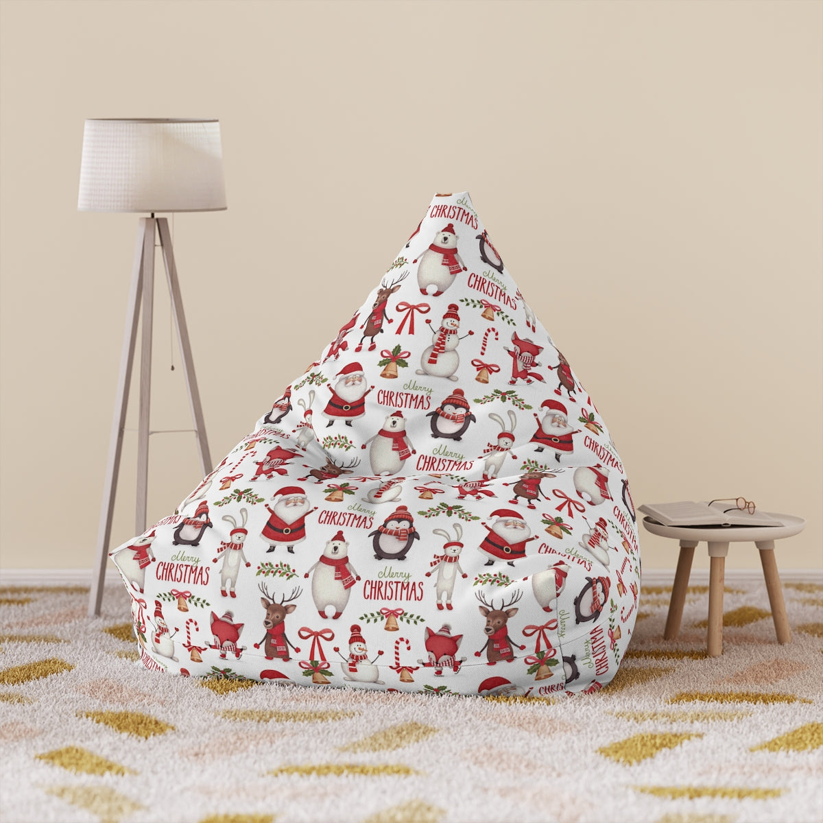 Christmas Santa Bean Bag Chair Cover